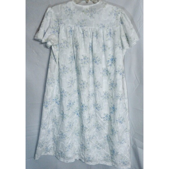 Adonna Nightgown Robe Set Floral Snap Women L Embroider Lace USA GrandmaCore - Picture 4 of 12